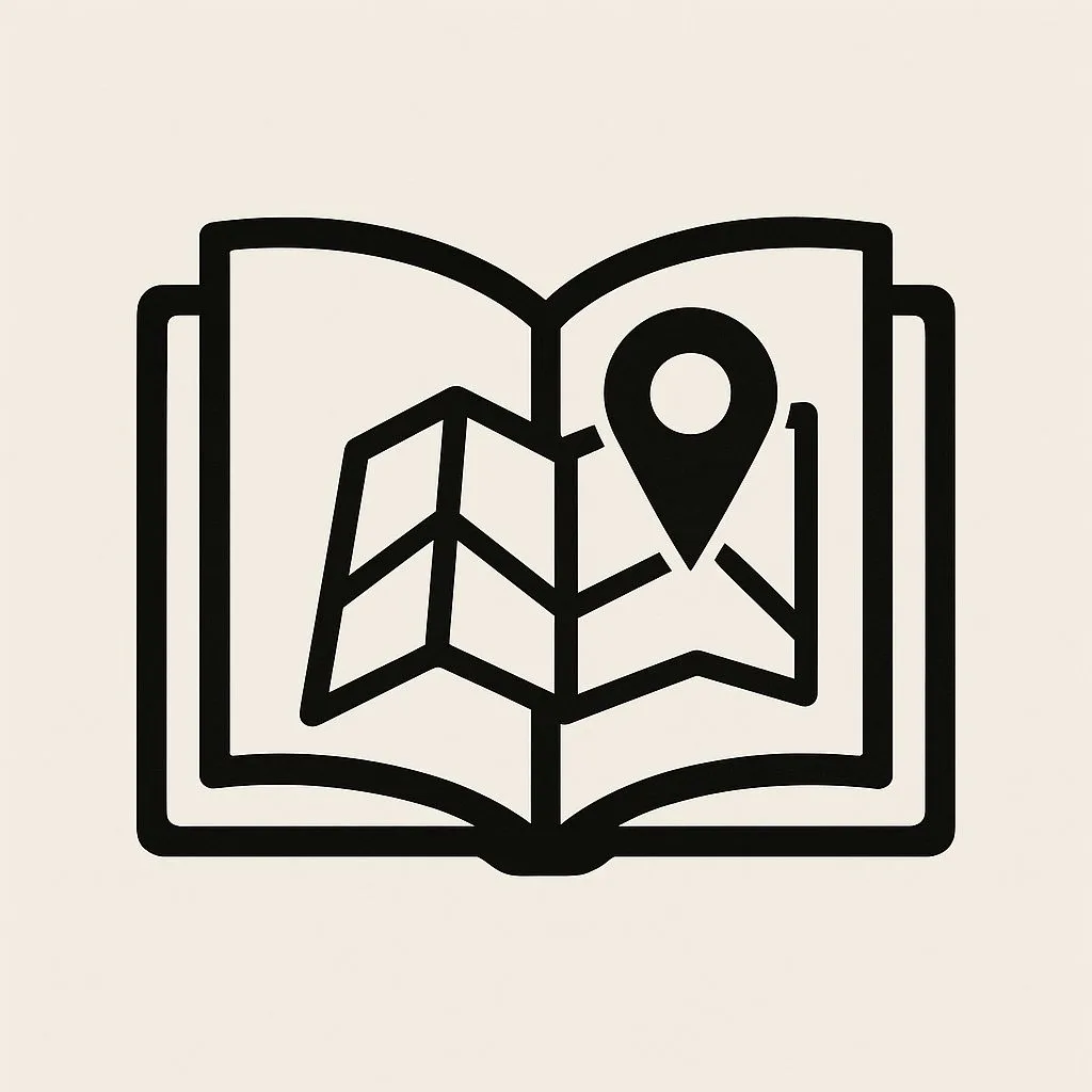 書本+地圖圖示