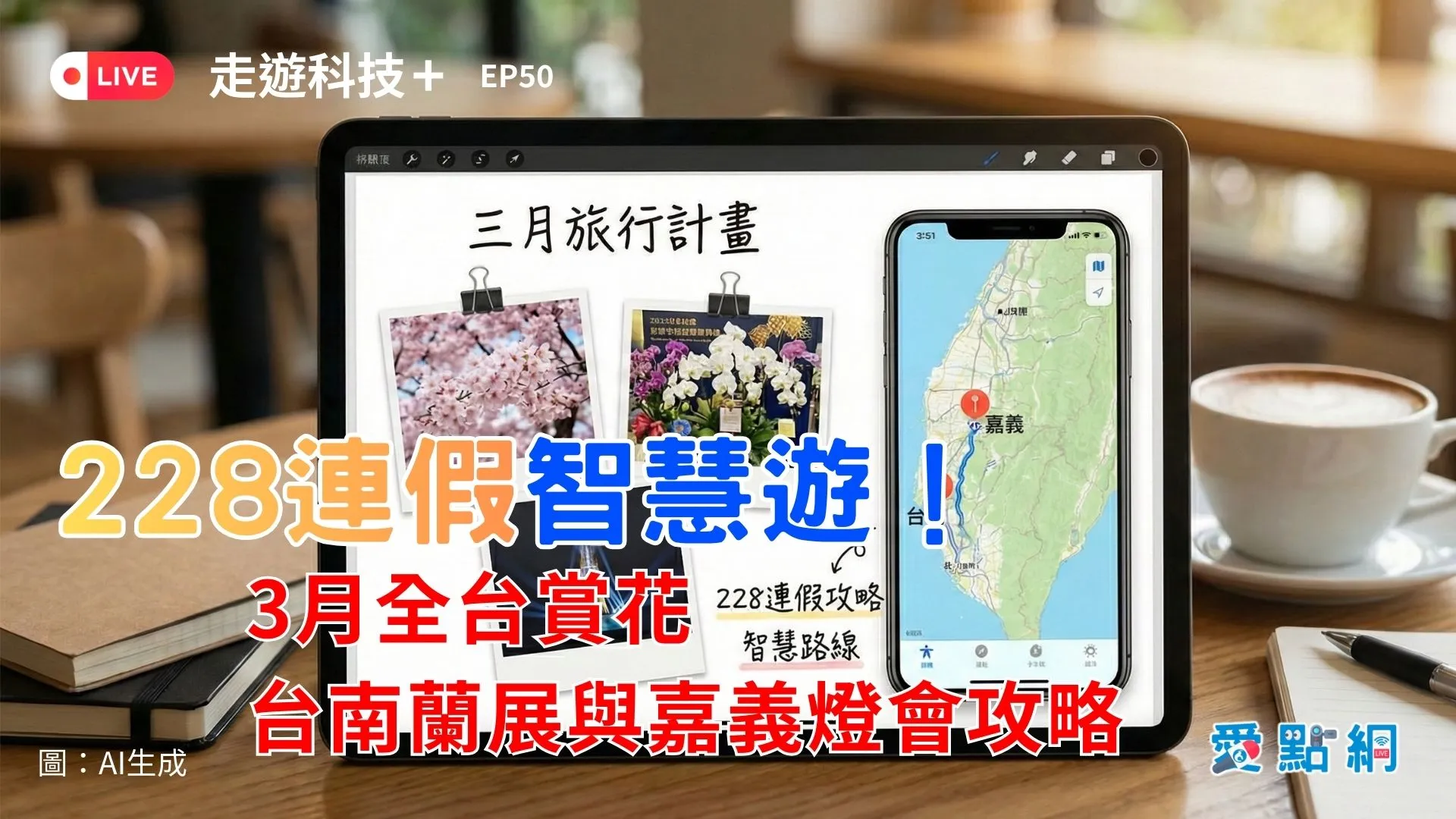 走遊科技+ Ep50｜228連假智慧遊！3月全台賞花、台南蘭展與嘉義燈會攻略