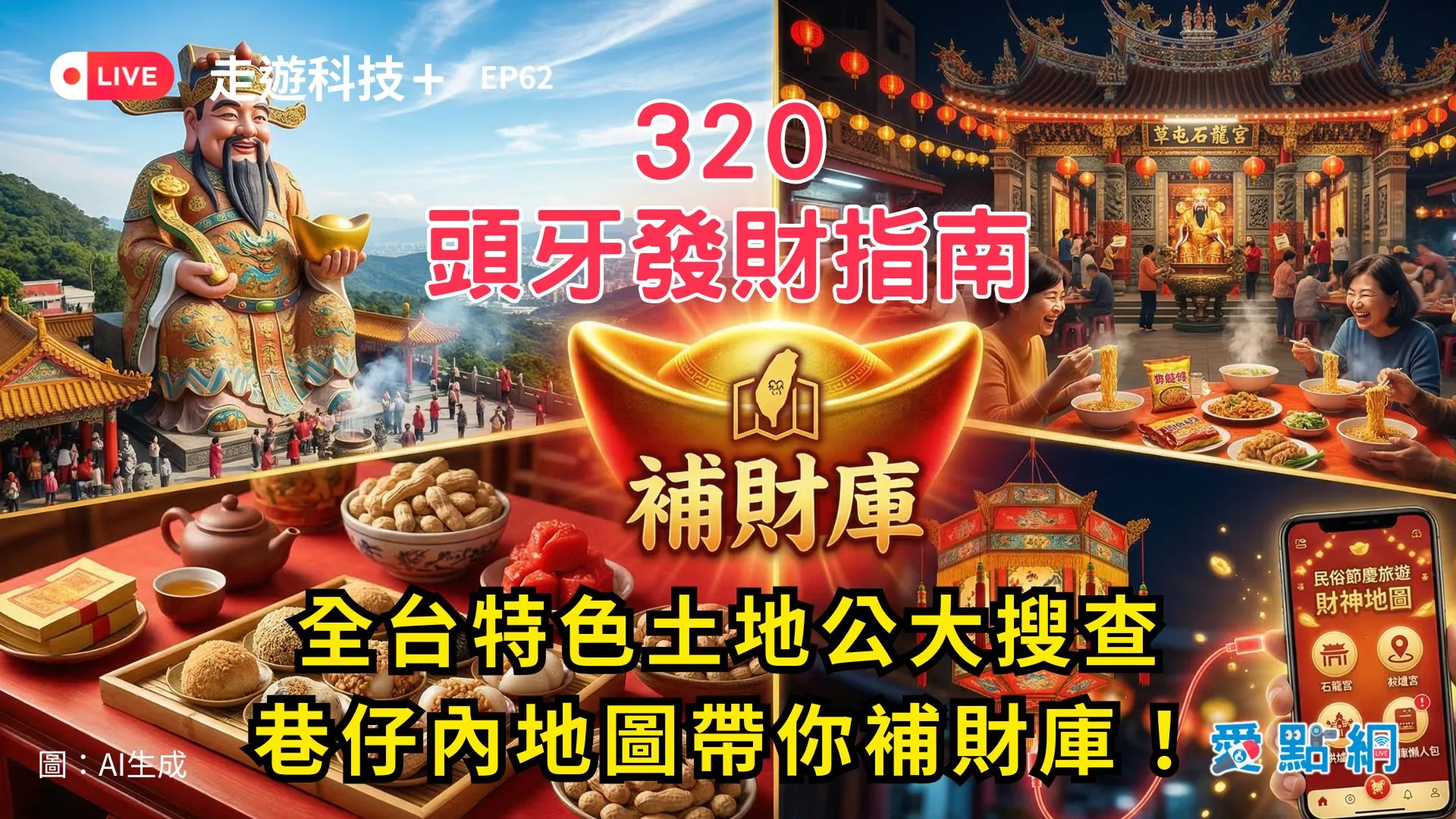 走遊科技+ Ep62｜320頭牙發財指南：全台特色土地公大搜查 巷仔內地圖帶你補財庫！