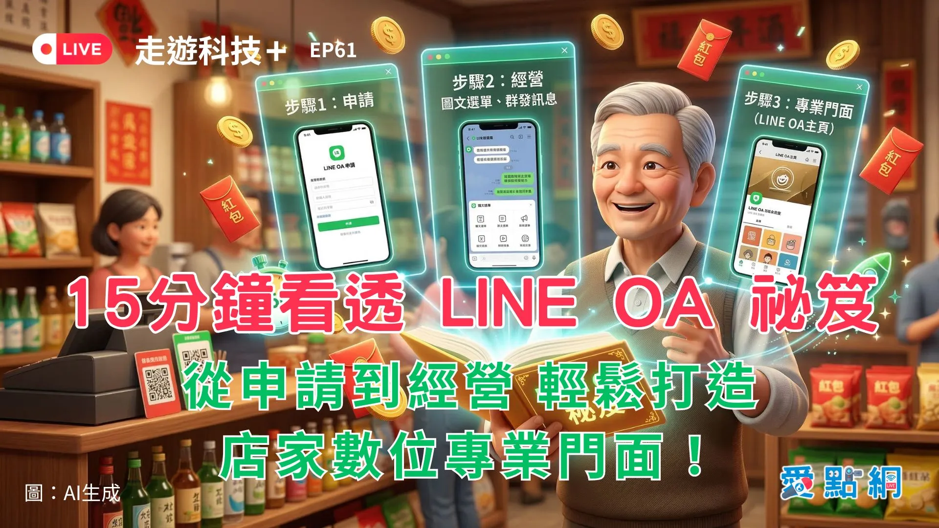 走遊科技+ Ep61｜15分鐘看透 LINE OA 祕笈 從申請到經營 輕鬆打造店家數位專業門面！