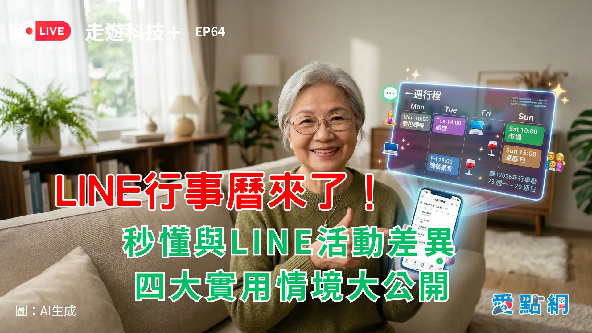 走遊科技+ Ep64｜LINE行事曆來了！秒懂與LINE活動差異 四大實用情境大公開