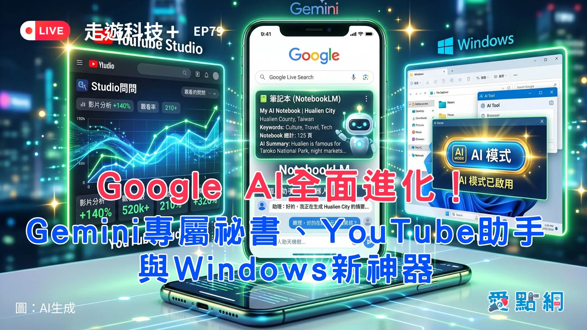 走遊科技+ Ep79｜Google AI全面進化！Gemini專屬祕書、YouTube助手與Windows新神器