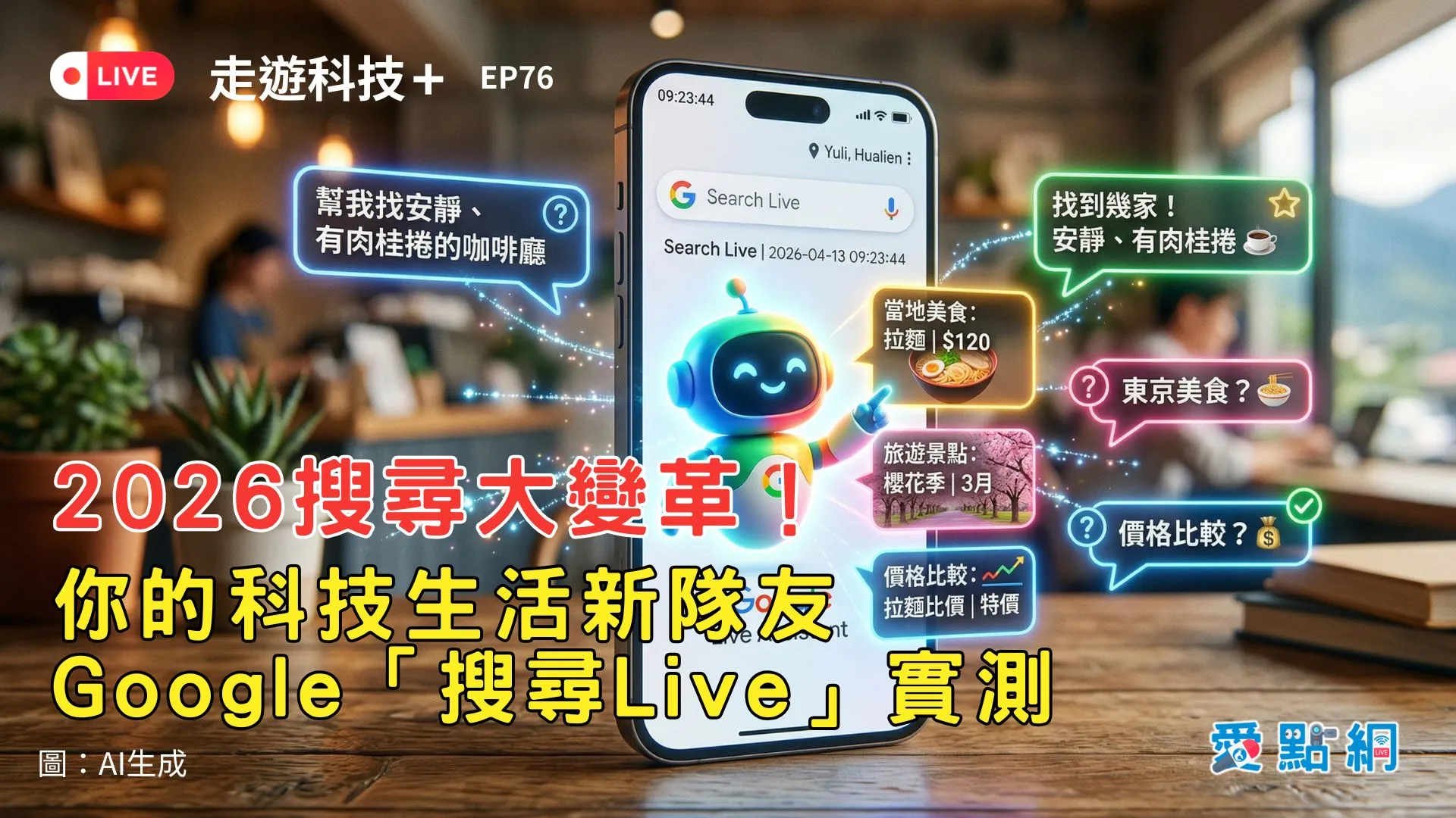 走遊科技+ Ep76｜2026搜尋大變革！你的科技生活新隊友 Google「搜尋Live」實測