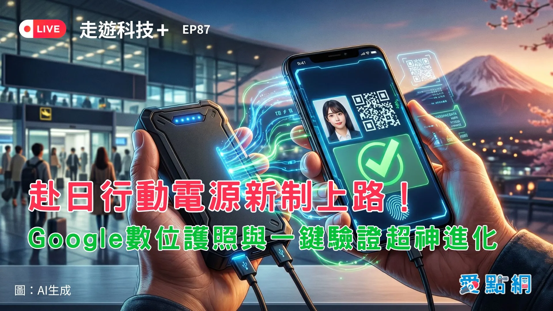 走遊科技+ Ep87｜赴日行動電源新制上路！Google數位護照與一鍵驗證超神進化