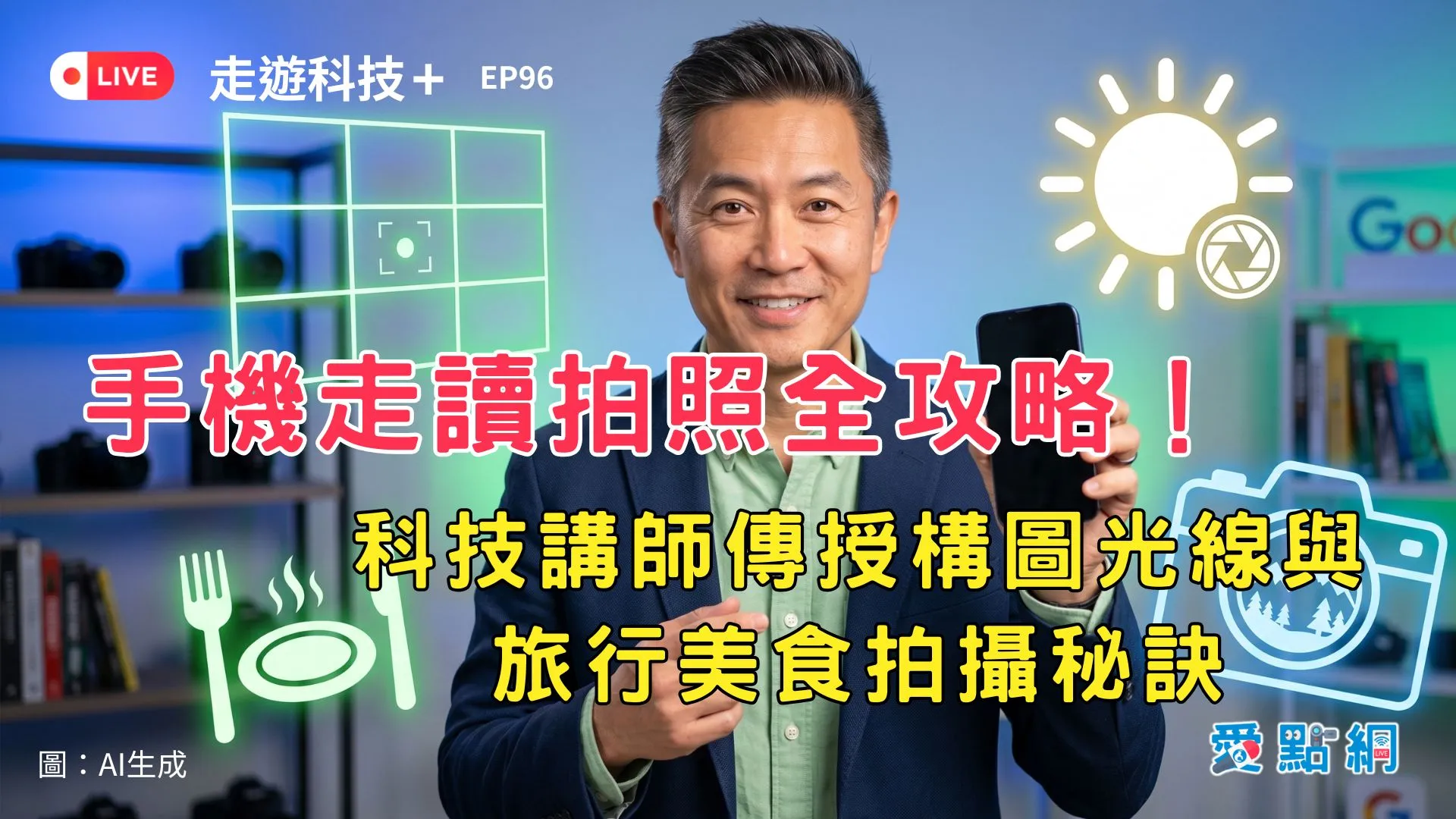 走遊科技+ Ep96｜手機走讀拍照全攻略！科技講師傳授構圖光線與旅行美食拍攝秘訣