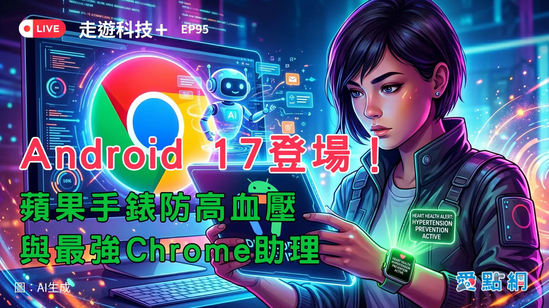 走遊科技+ Ep95｜Android 17登場！蘋果手錶防高血壓與最強Chrome助理
