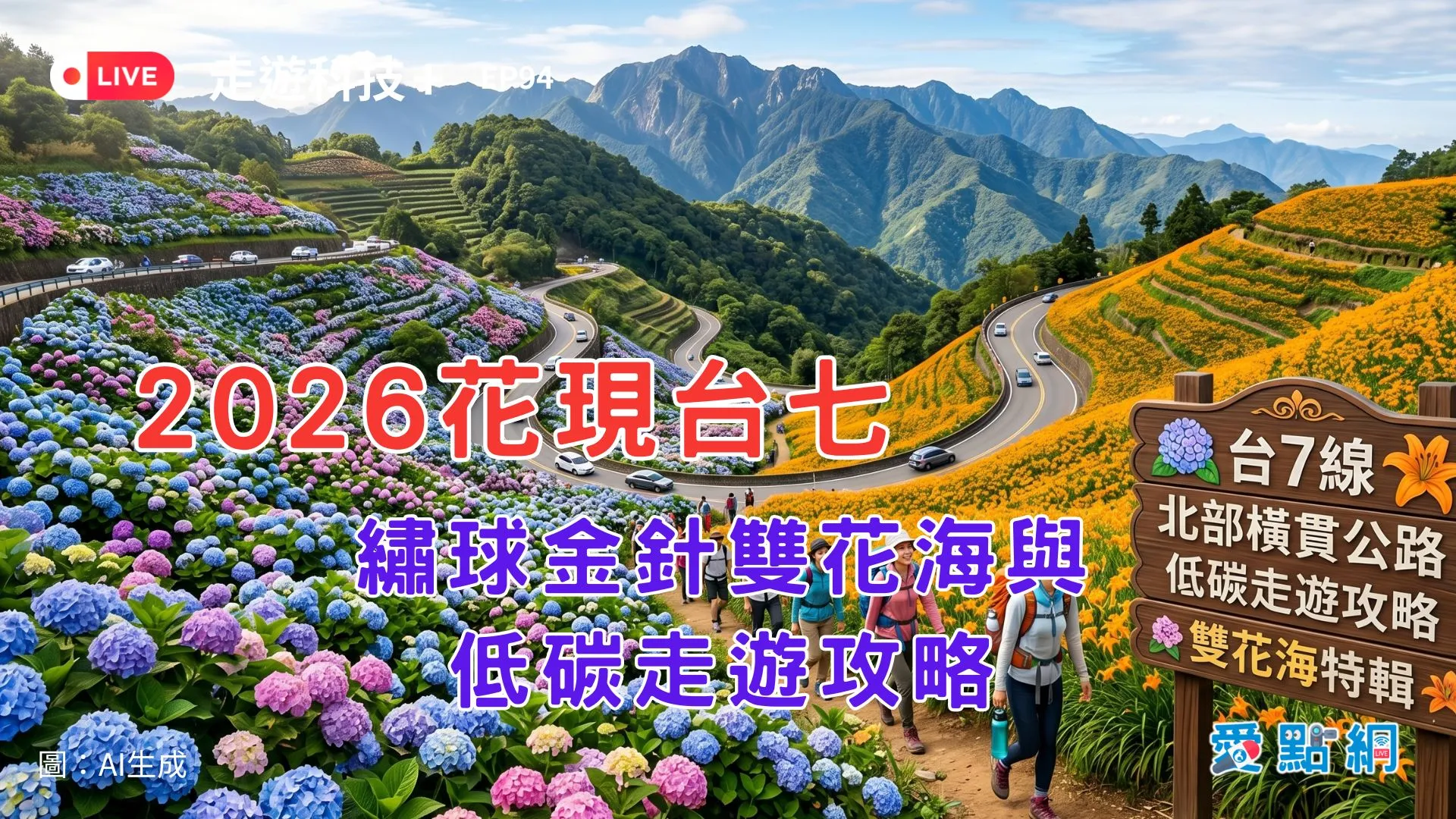 走遊科技+ Ep94｜2026花現台七，繡球金針雙花海與低碳走遊攻略