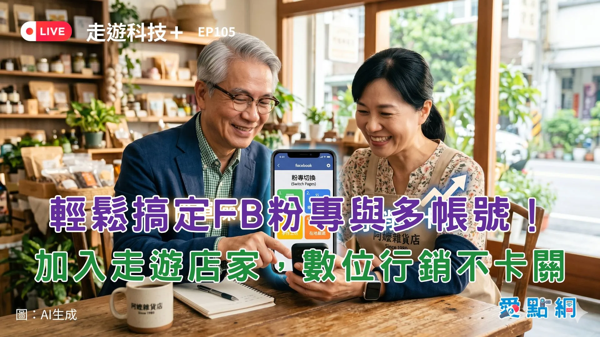 走遊科技+ Ep105｜輕鬆搞定FB粉專與多帳號！加入走遊店家，數位行銷不卡關