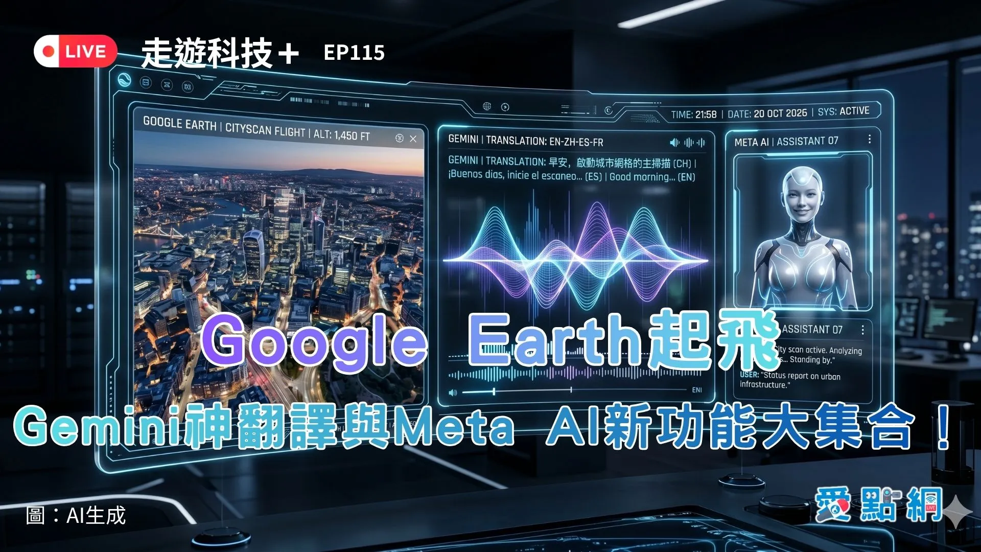 走遊科技+ Ep115｜Google Earth起飛、Gemini神翻譯與Meta AI新功能大集合！