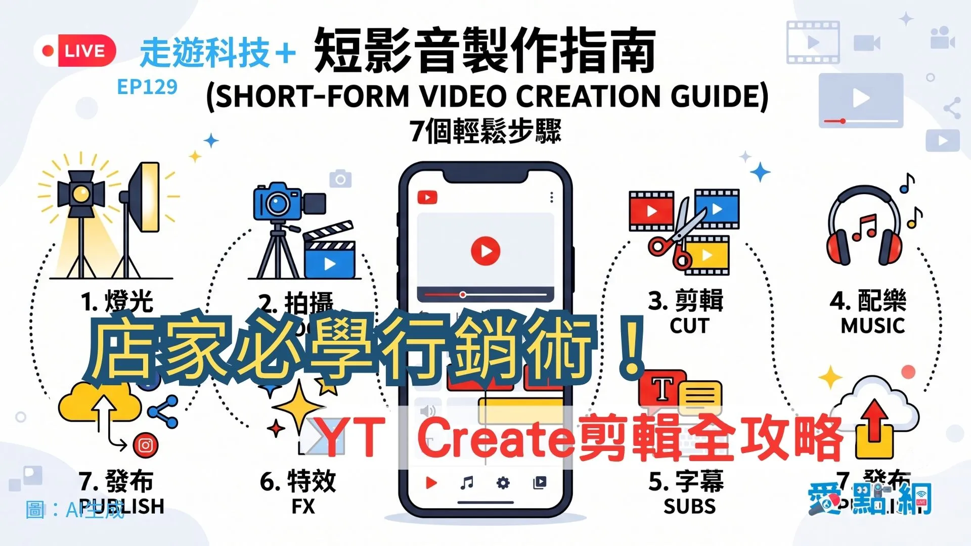 走遊科技+ Ep129｜店家必學行銷術！短影音製作7步驟與YT Create剪輯全攻略